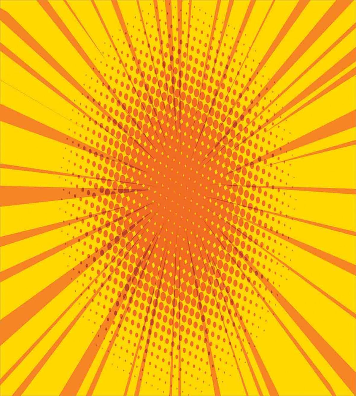 Retro Sun Burst — Pattern