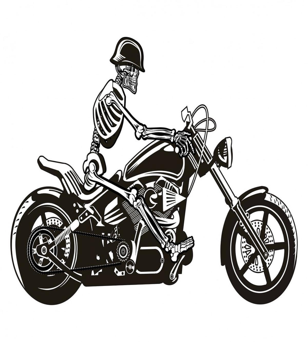 Crazy Halloween Motorbike — Pattern