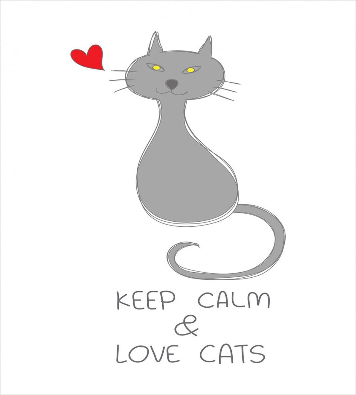 Grey Cat Red Heart — Pattern