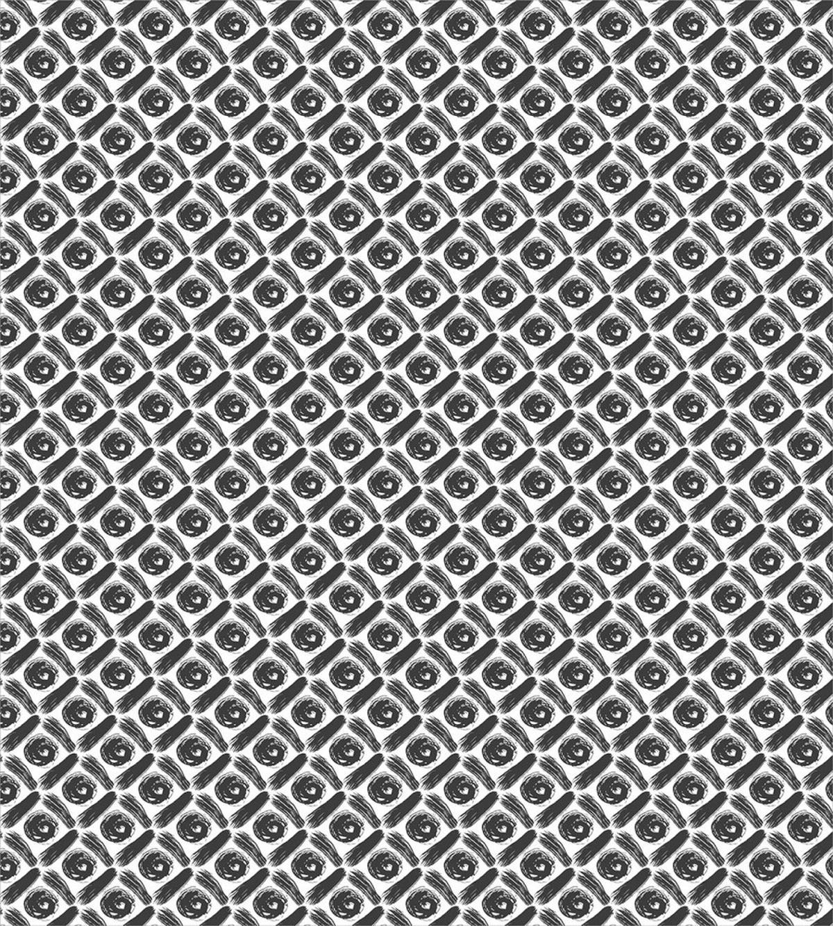 Brush Drawn Rounds in Rhombus — Pattern