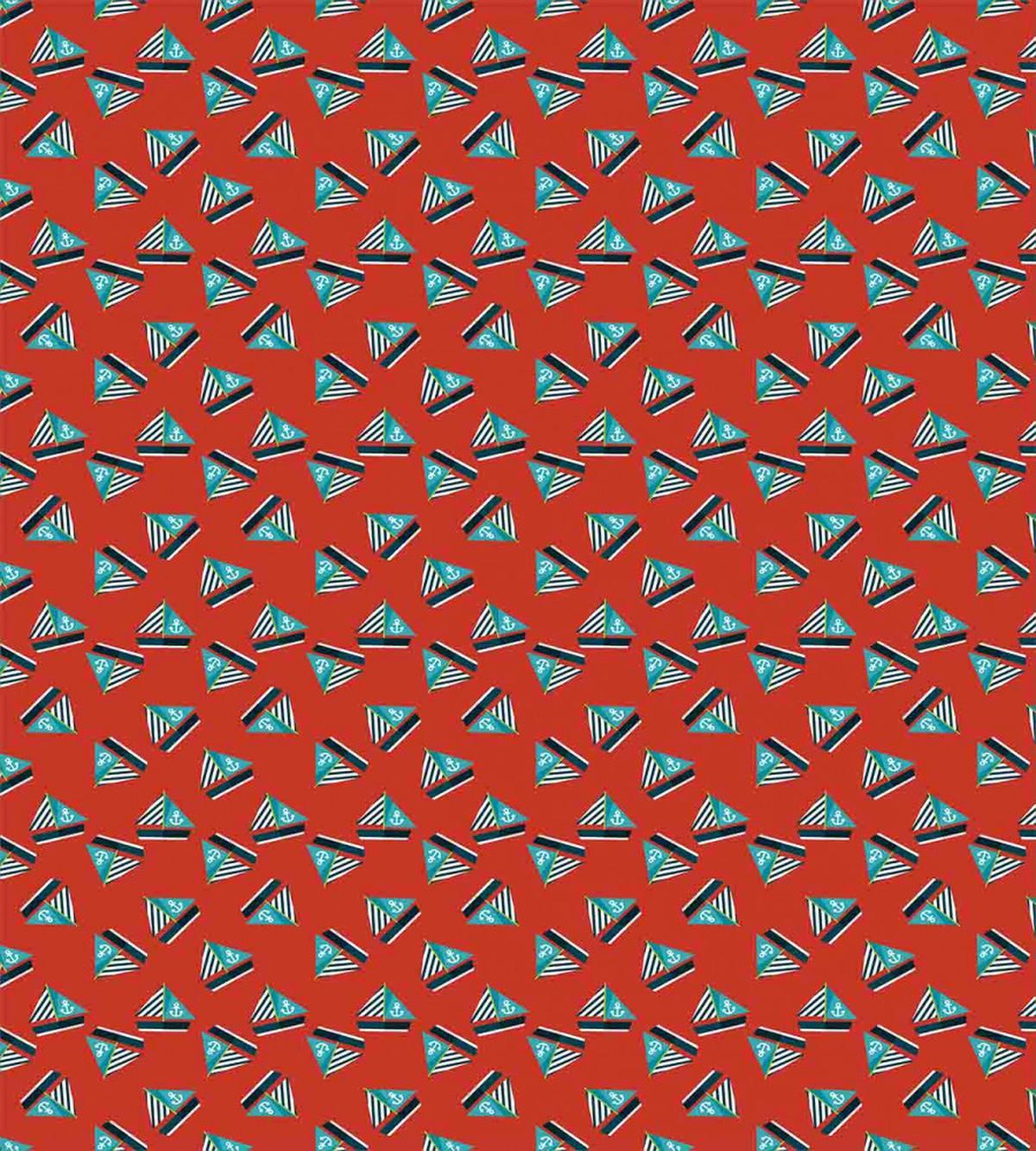 Nautical Striped Boat — Pattern
