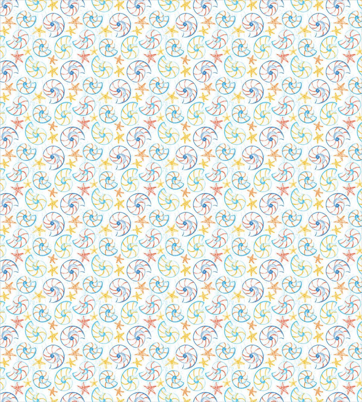 Grunge Shells Starfishes — Pattern