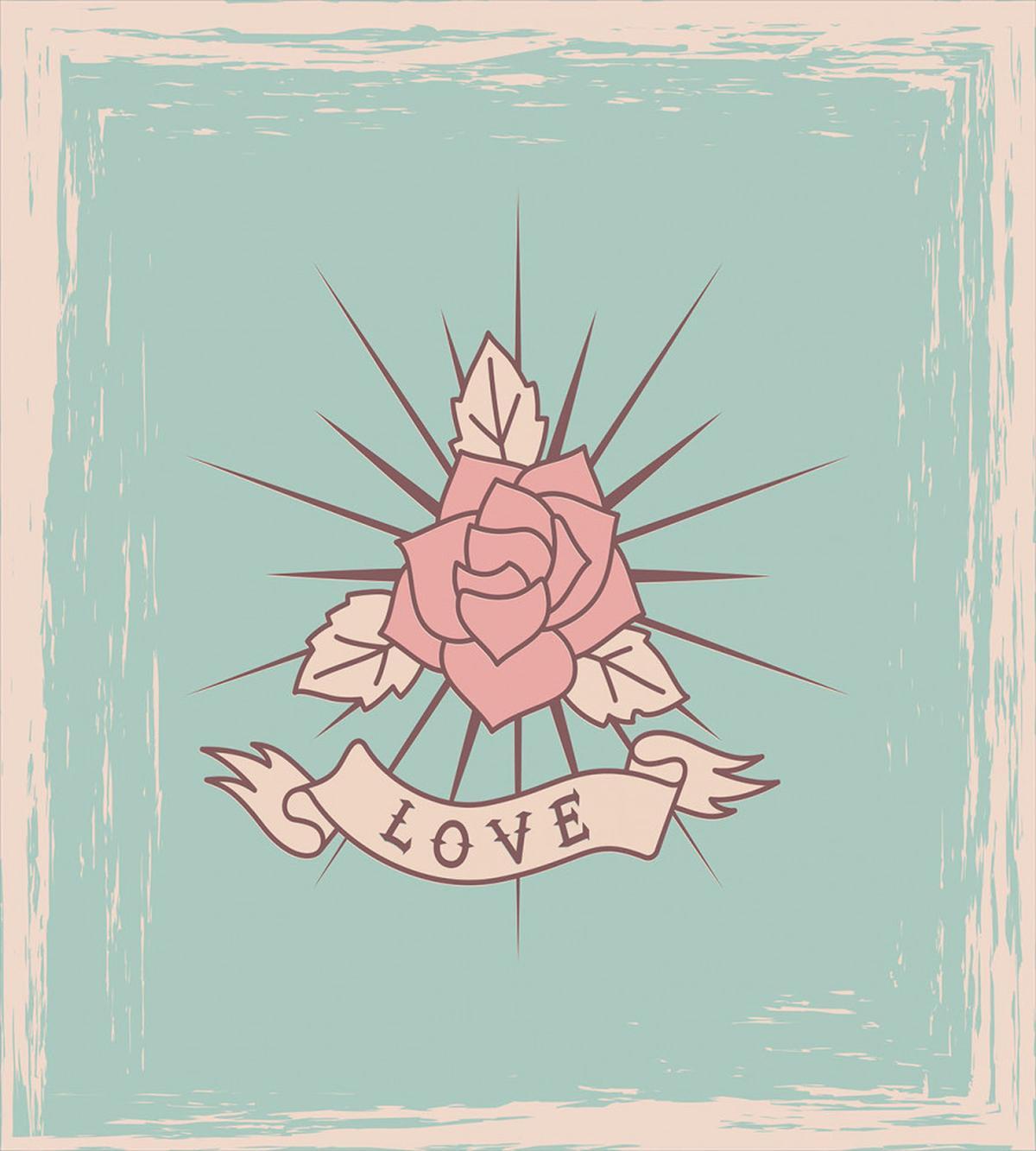Vintage Rose and Love — Pattern