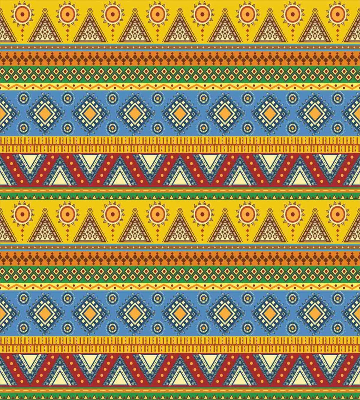 Folk Motif Mexican Sun — Pattern