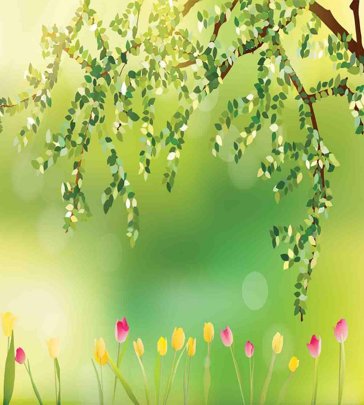 Colorful Tulips Tree — Pattern