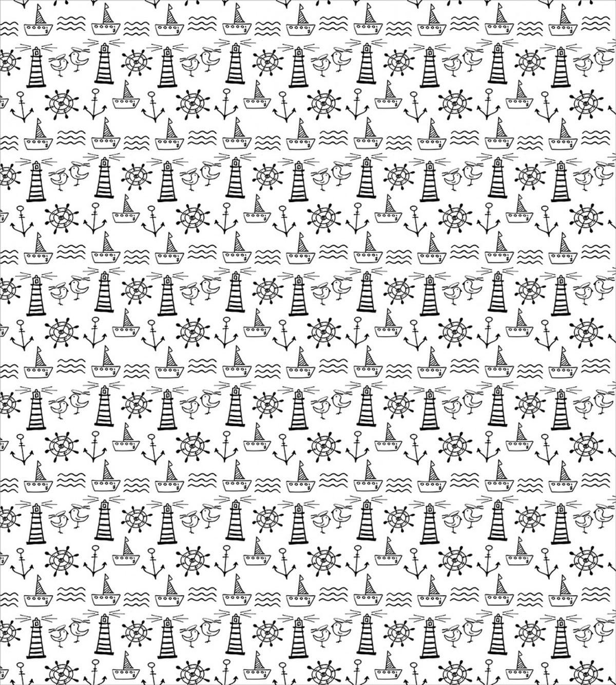 Doodle Nautical Wave — Pattern