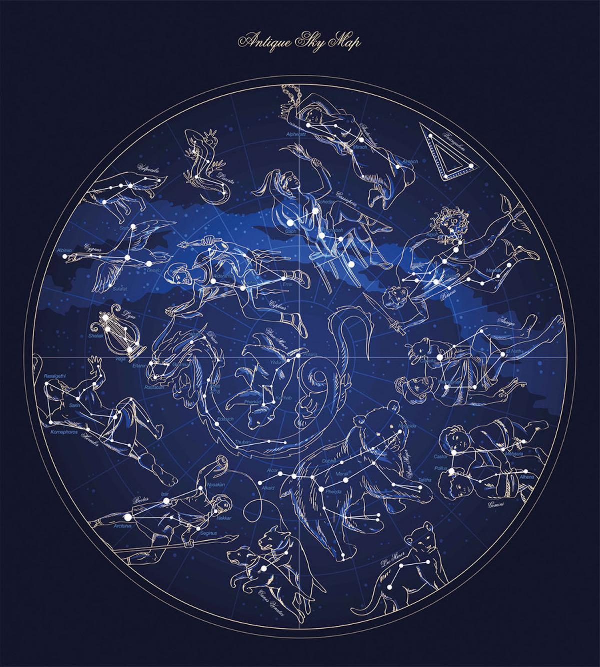 Antique Sky Map — Pattern