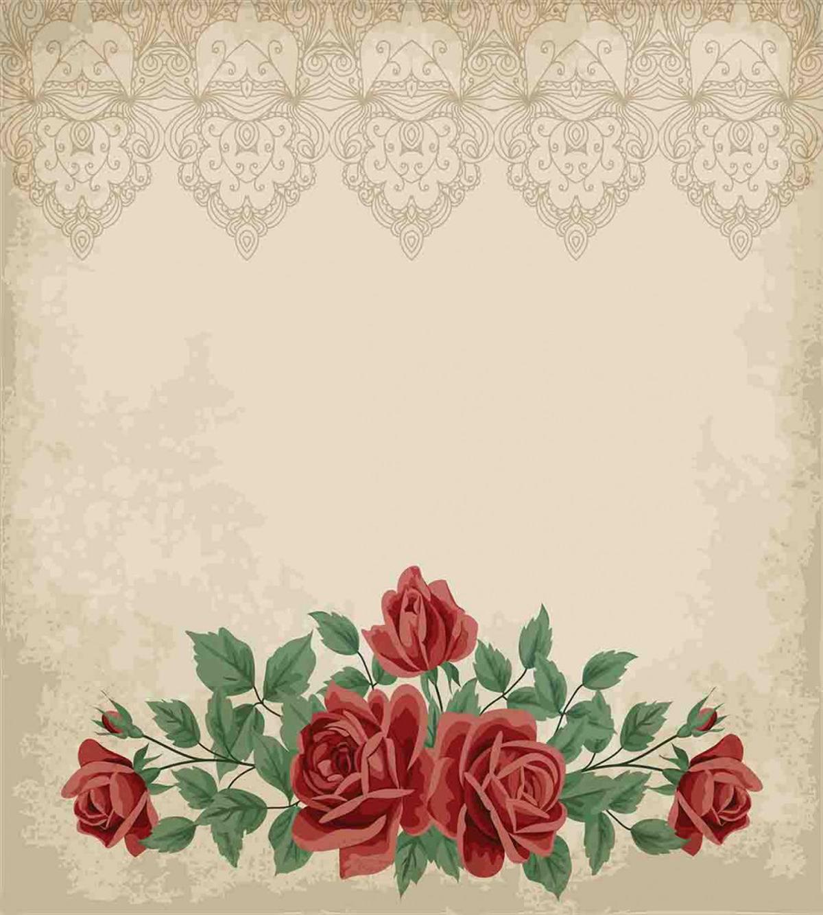 Vintage Love Red Roses — Pattern
