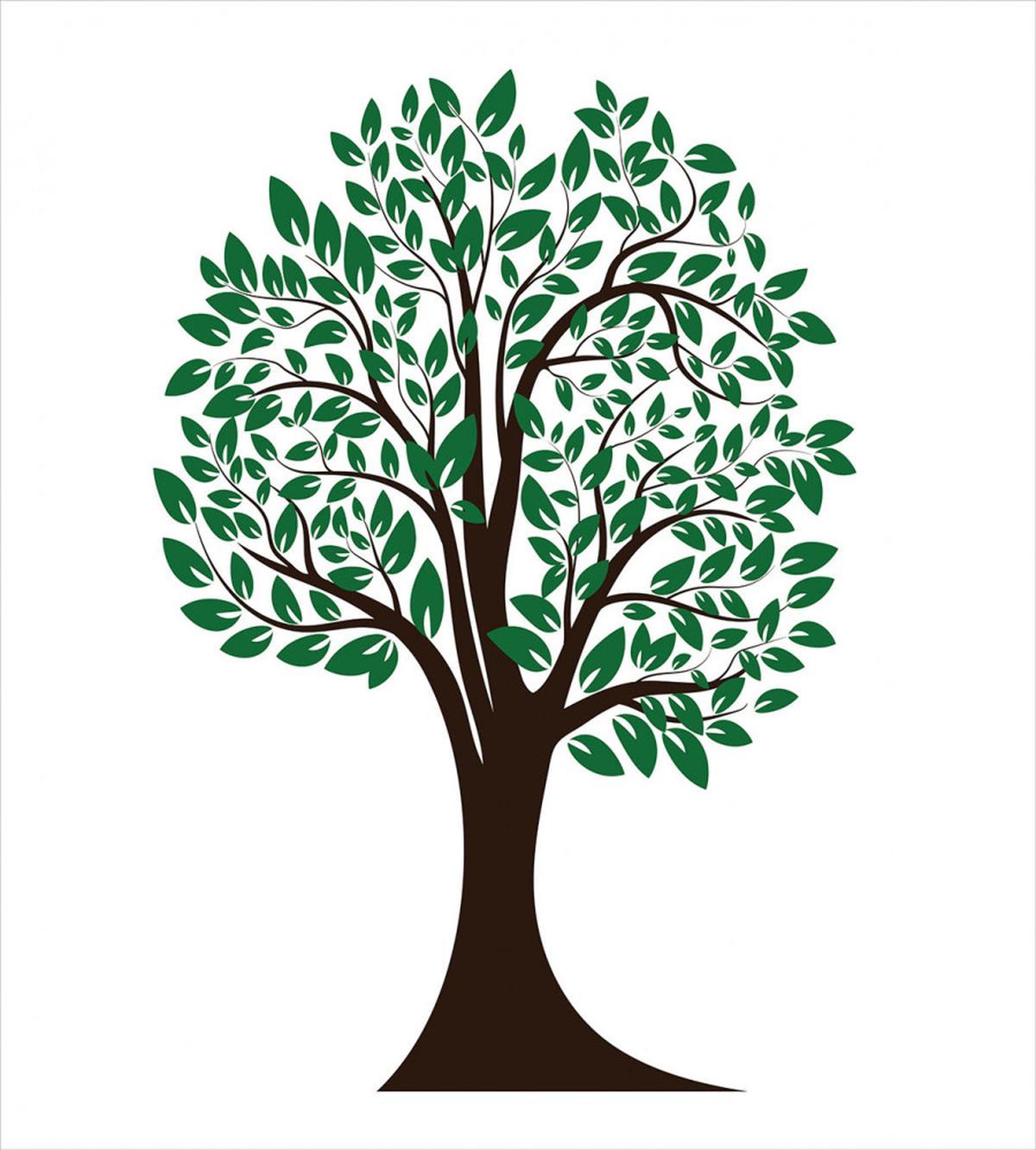 Simplistic Tree Leaves Art — Pattern