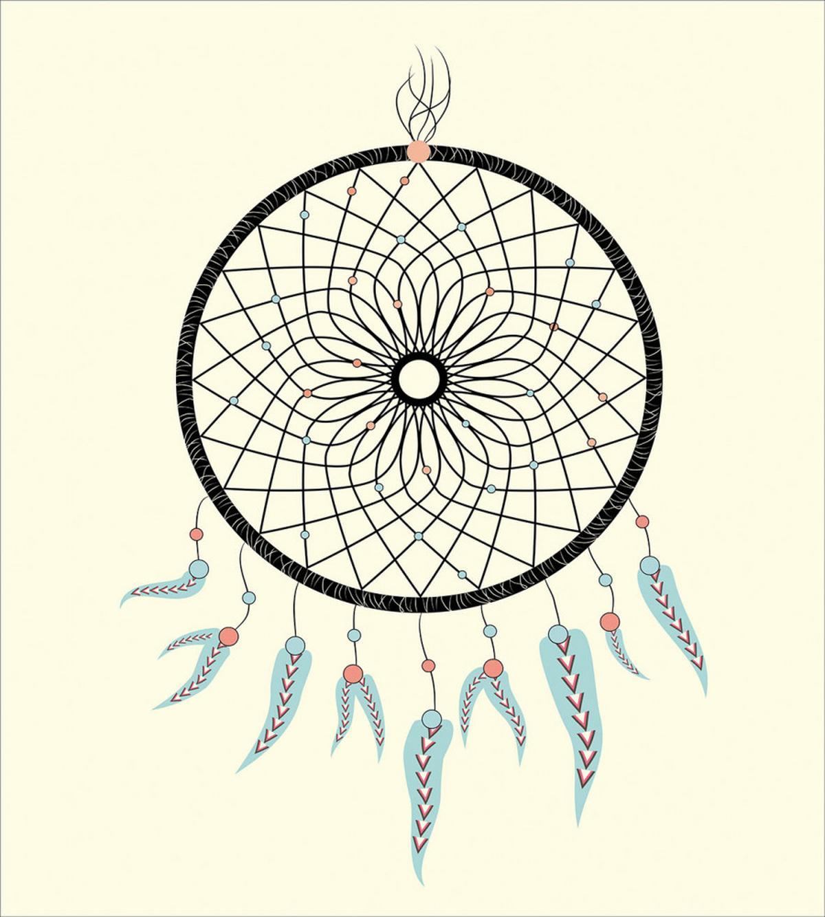 Grunge Style Dreamcatcher — Pattern