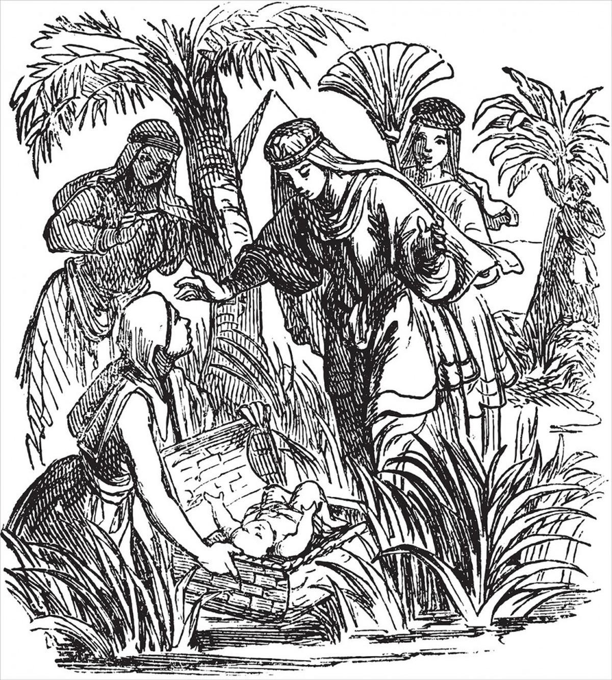 Old Engraving Baby — Pattern