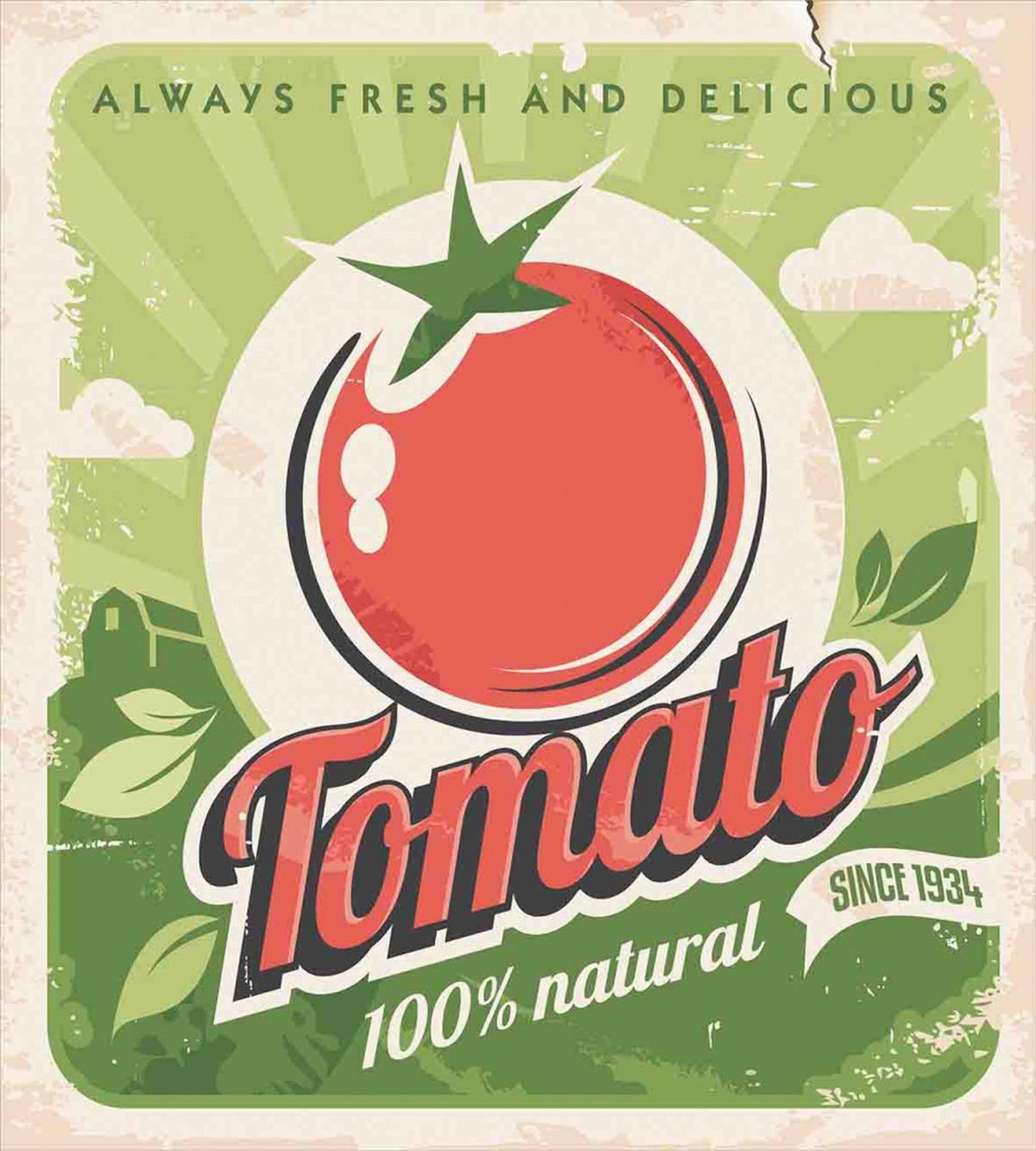 Vintage Tomato Poster — Pattern