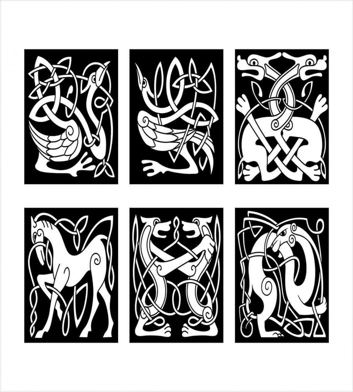 Tribal Abstract Animals — Pattern