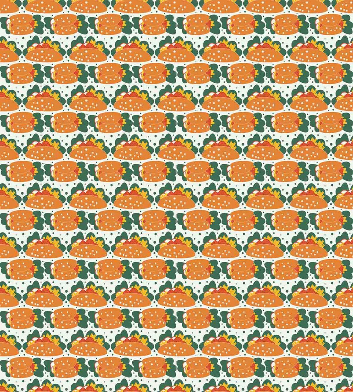 Mexican Food Culture Burritos — Pattern