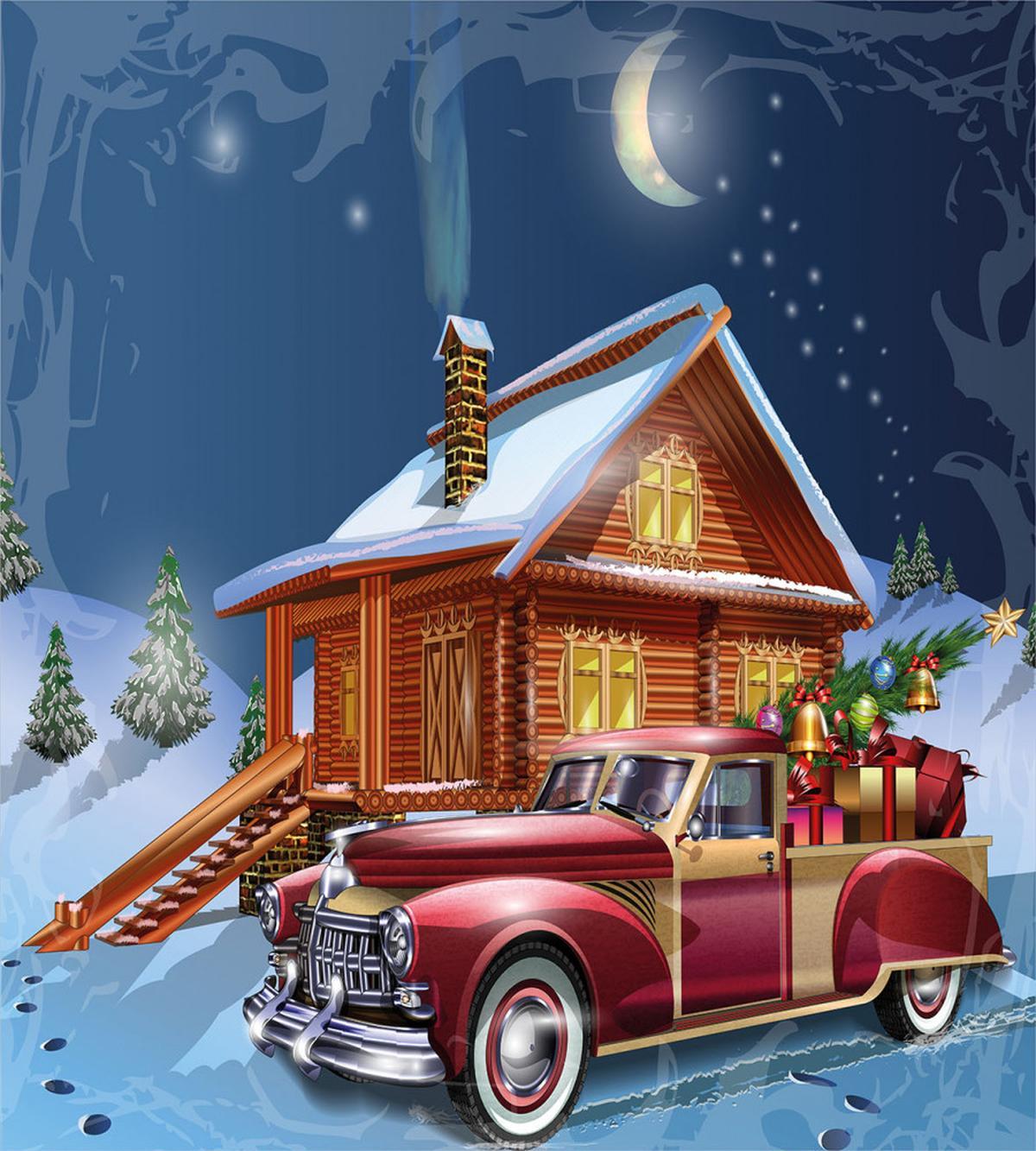 Wooden Lodge Truck — Pattern