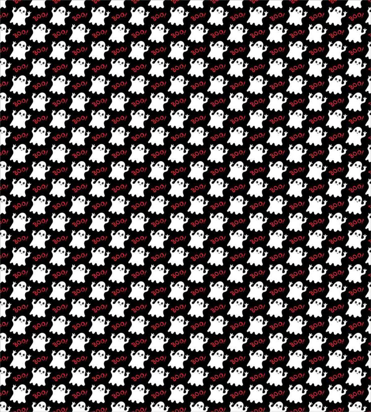 White Ghosts with Boo Texts — Pattern