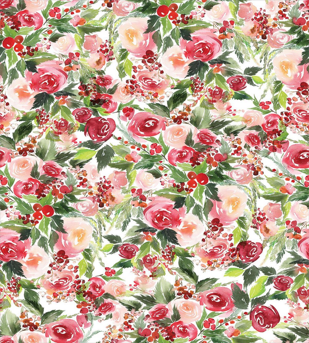 Roses Berries Bouquet Art — Pattern