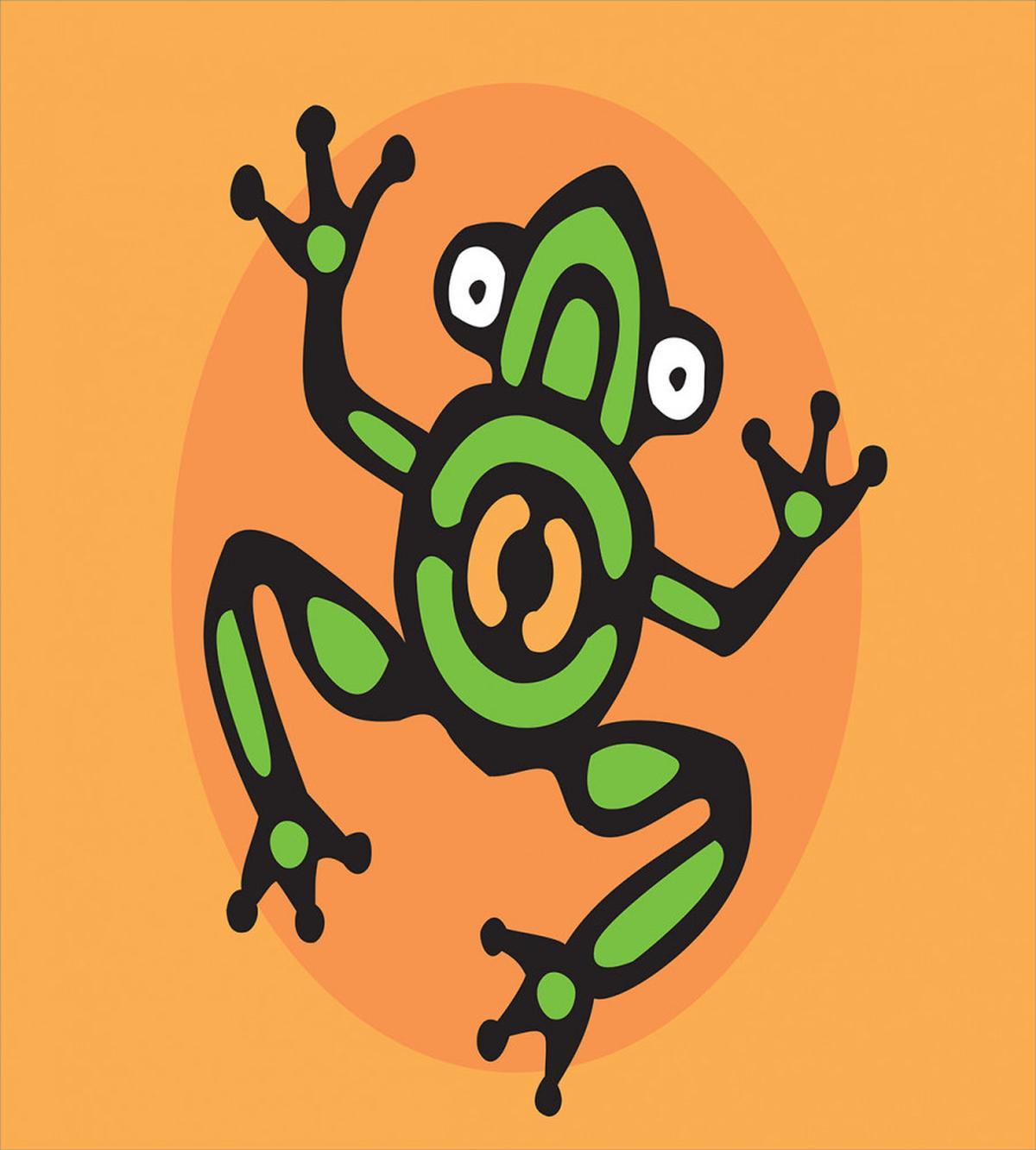 Aztec Amphibian Animal Art — Pattern