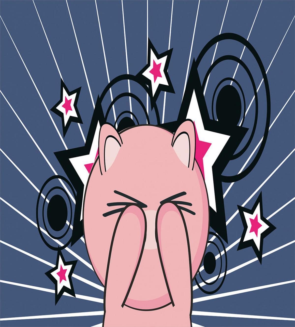 Piggie on Stars and Rays — Pattern