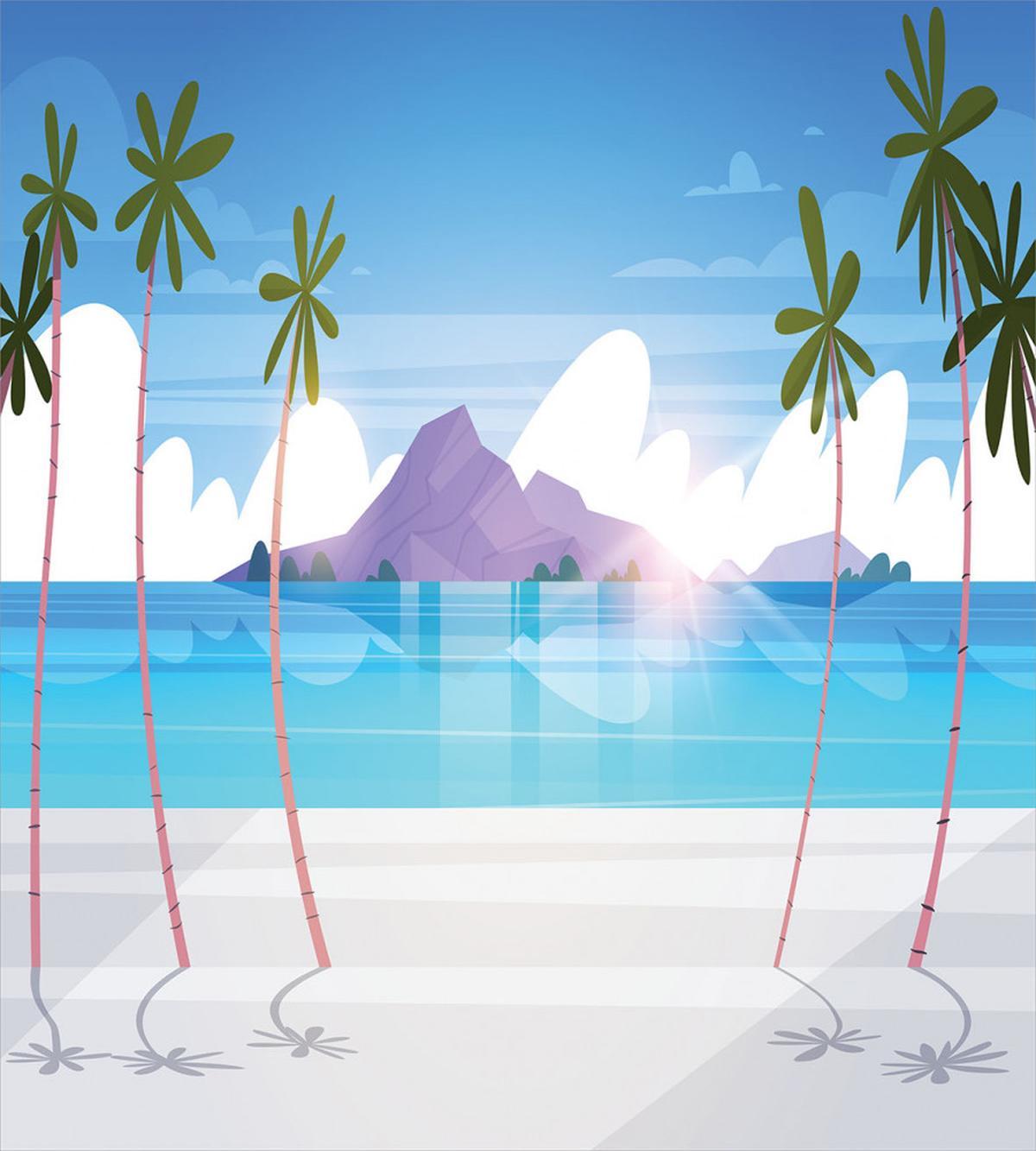 Summer Seaside with Palms — Pattern