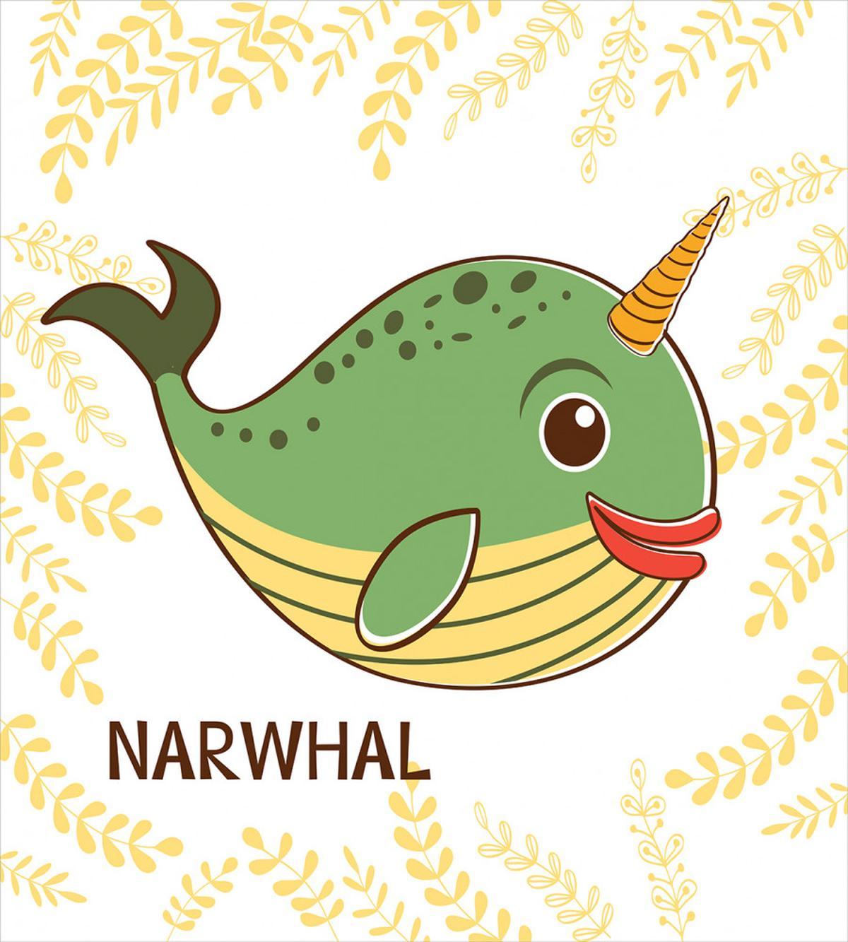 Aquatic Colorful Whale — Pattern