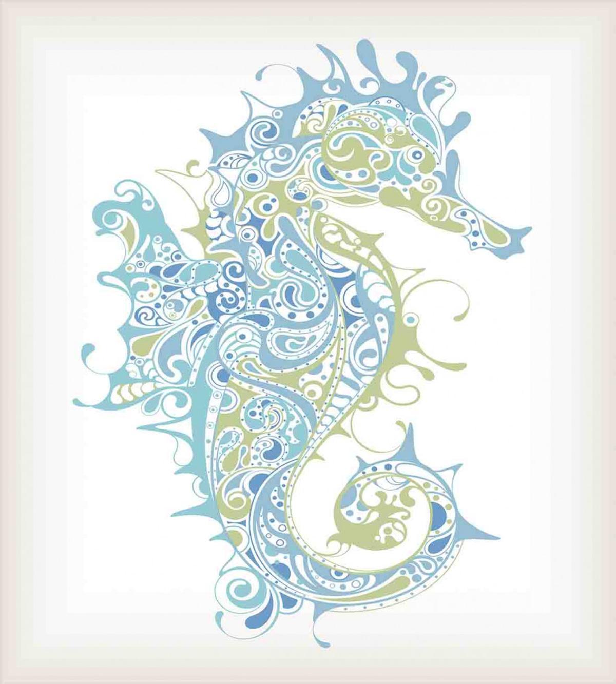 Greek Seahorse Mythological — Pattern