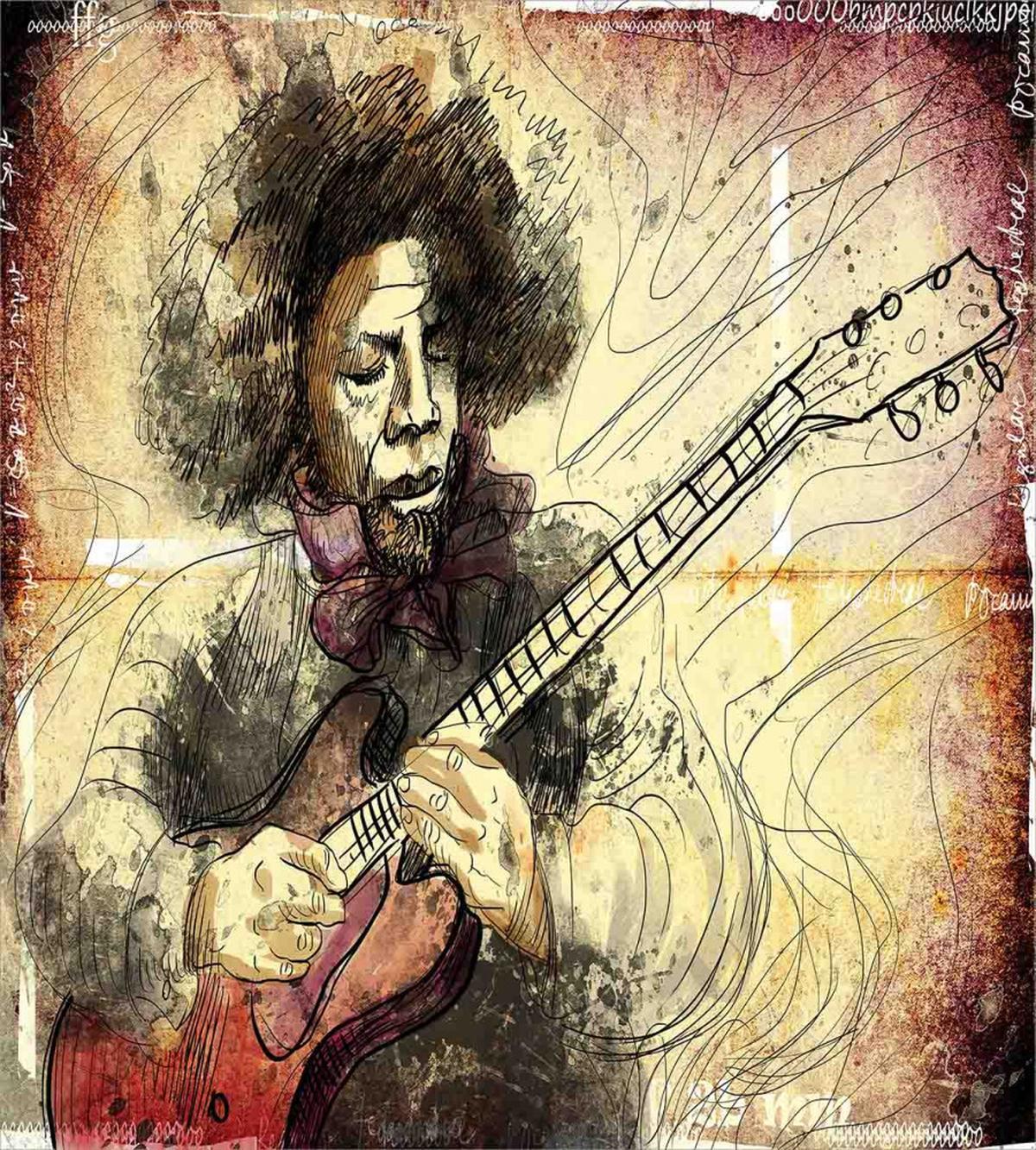 Guitar Virtoso Sketchy — Pattern