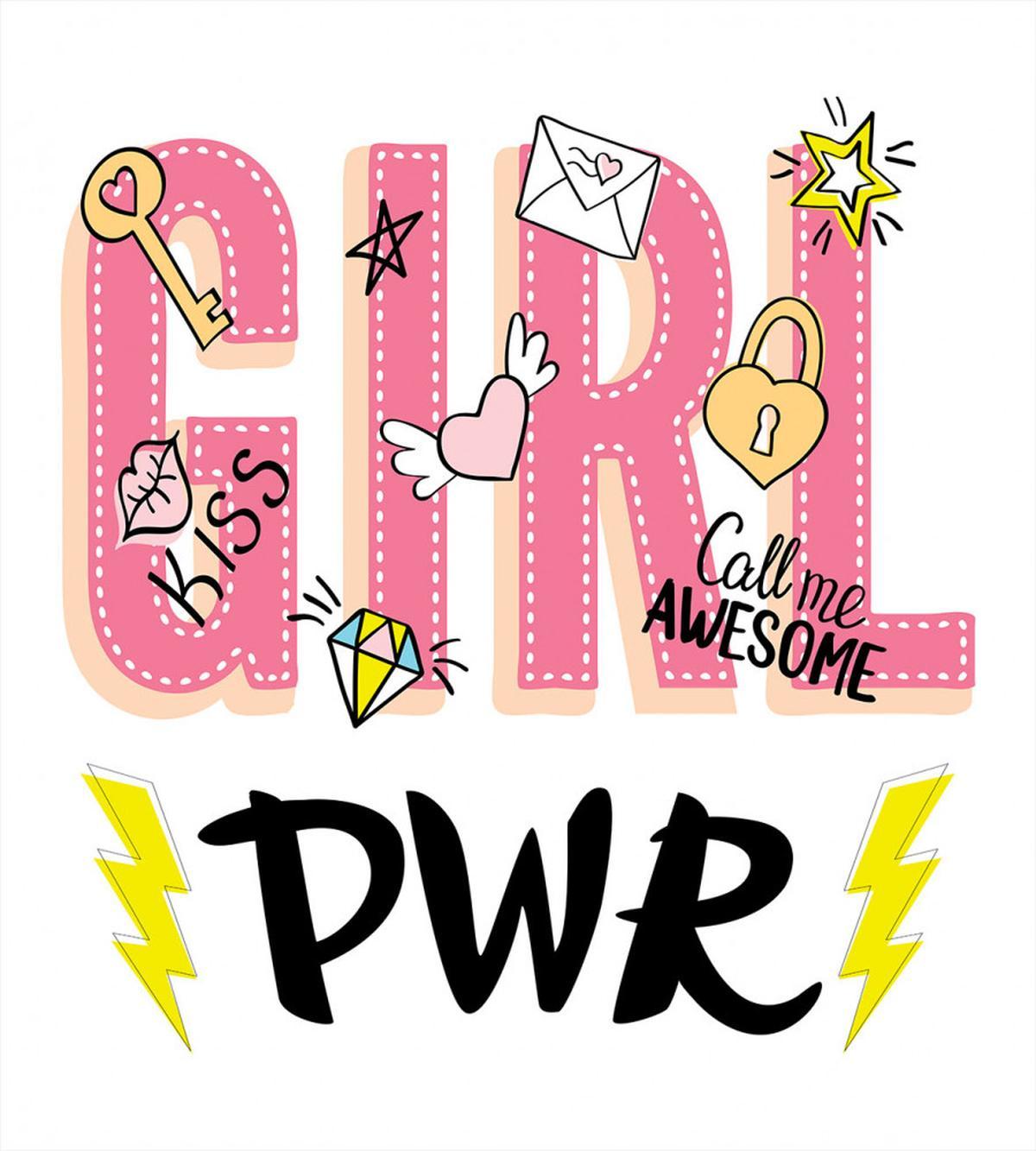 Girl Power with Hearts — Pattern