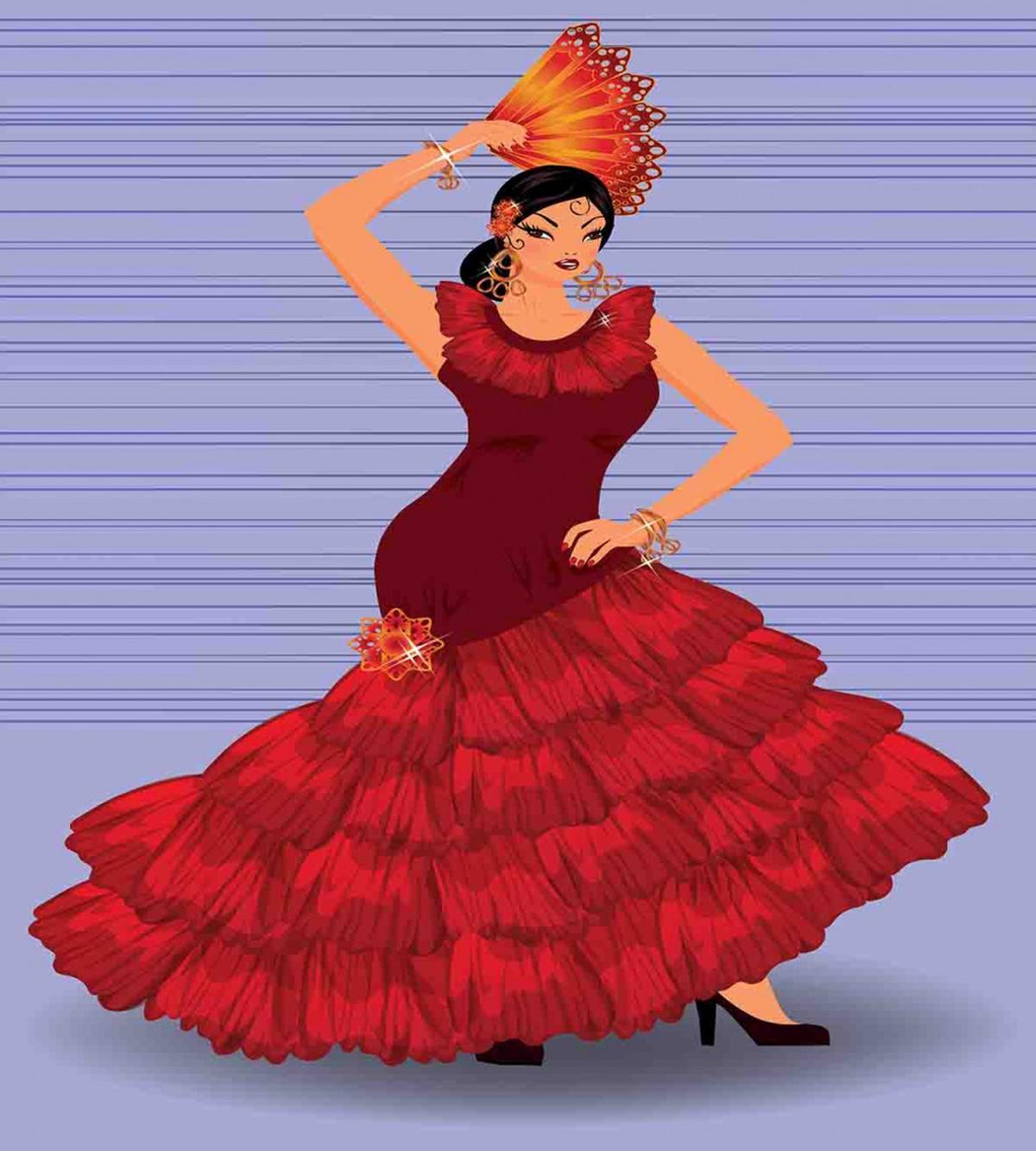 Dance Pose Spanish Lady — Pattern