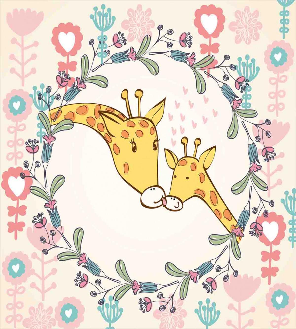 Cartoon Mom and Kid — Pattern