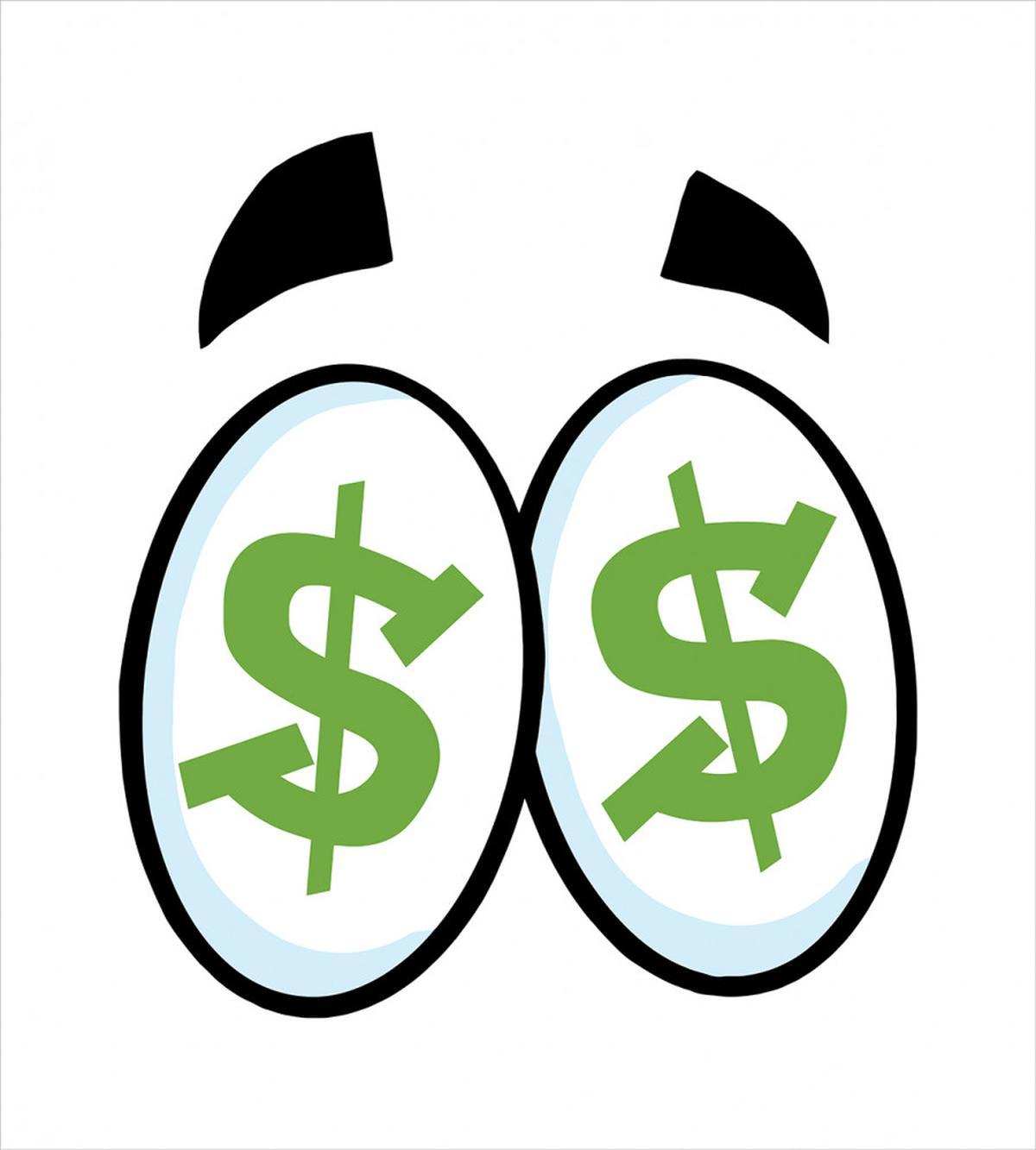 Green Dollar Signs Cartoon — Pattern