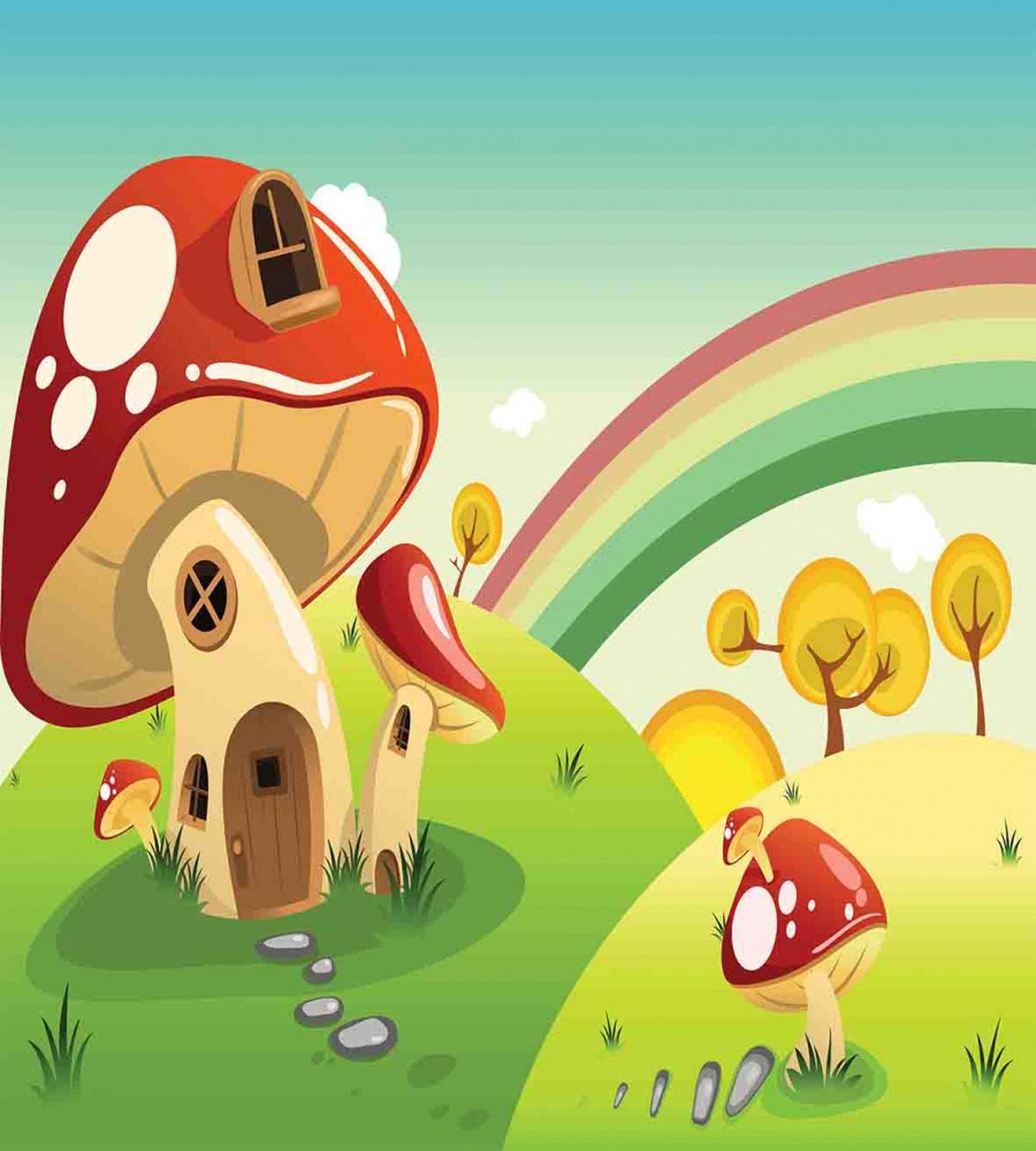 Farm Field Rain Mushroom — Pattern