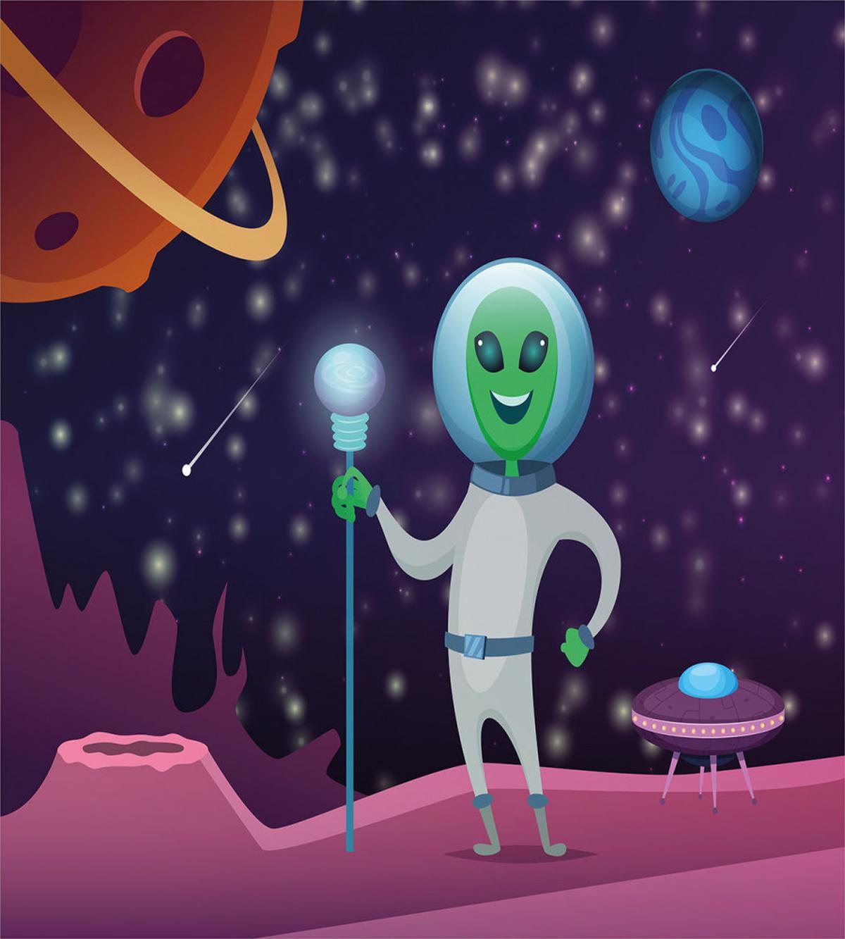 Cosmic Space Funny Character — Pattern