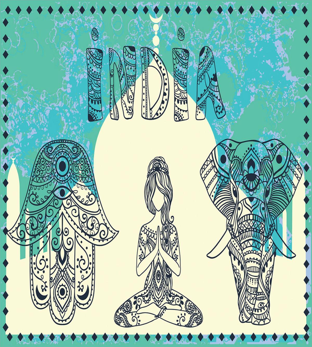 Elephant Hamsa Taj Mahal — Pattern