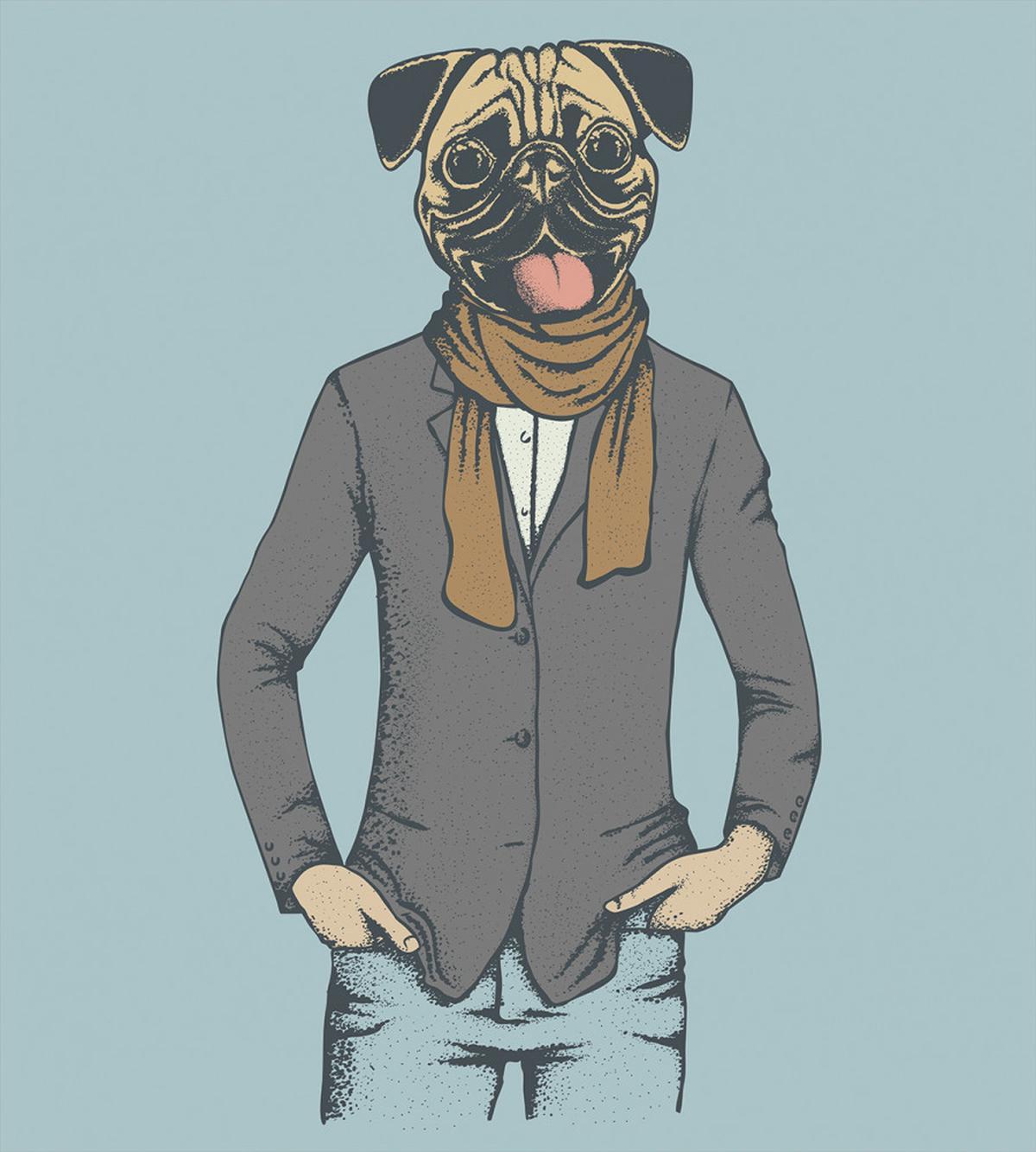 Abstract Funny Dog Drawing — Pattern