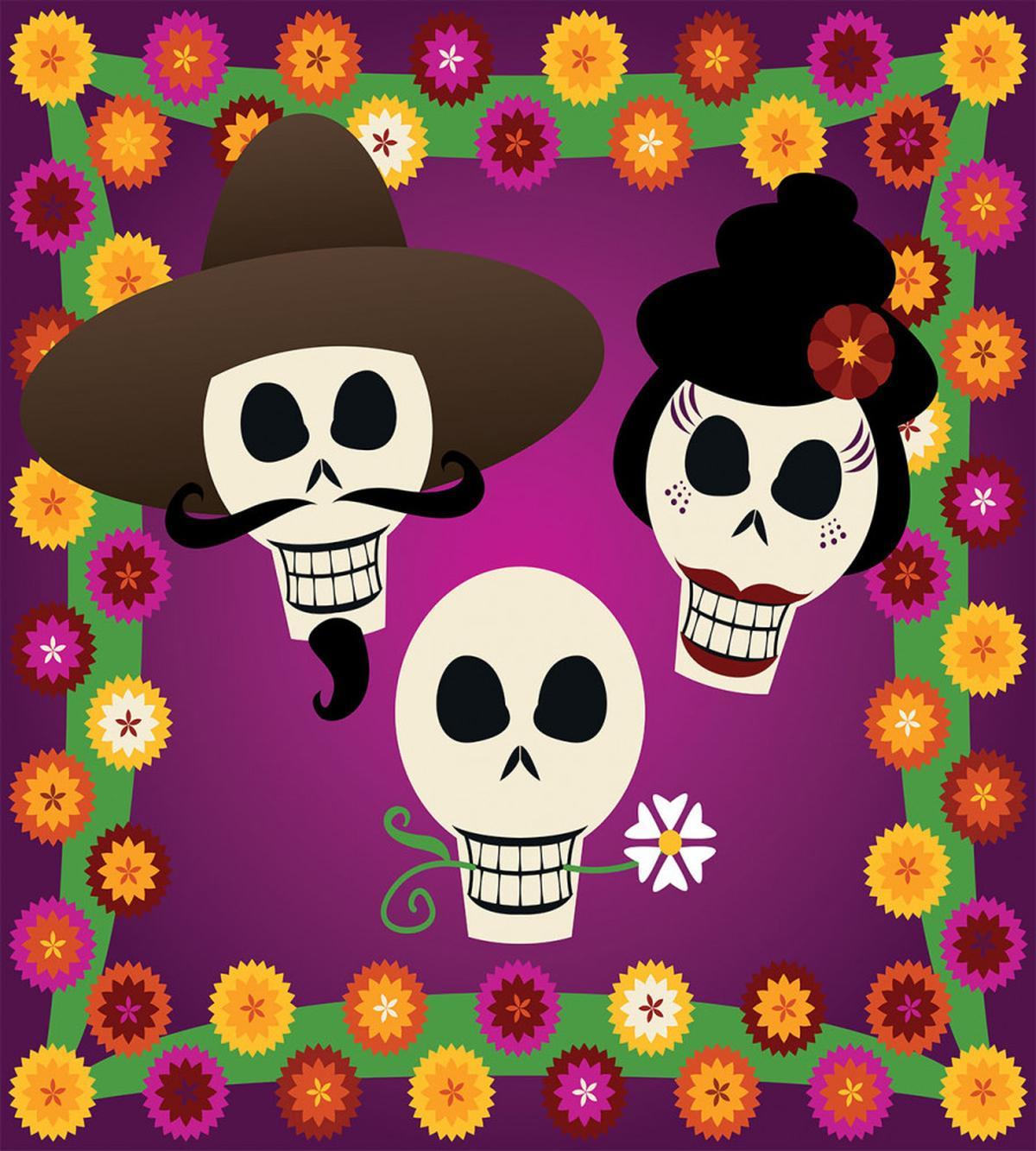 Folk Sugar Skulls — Pattern
