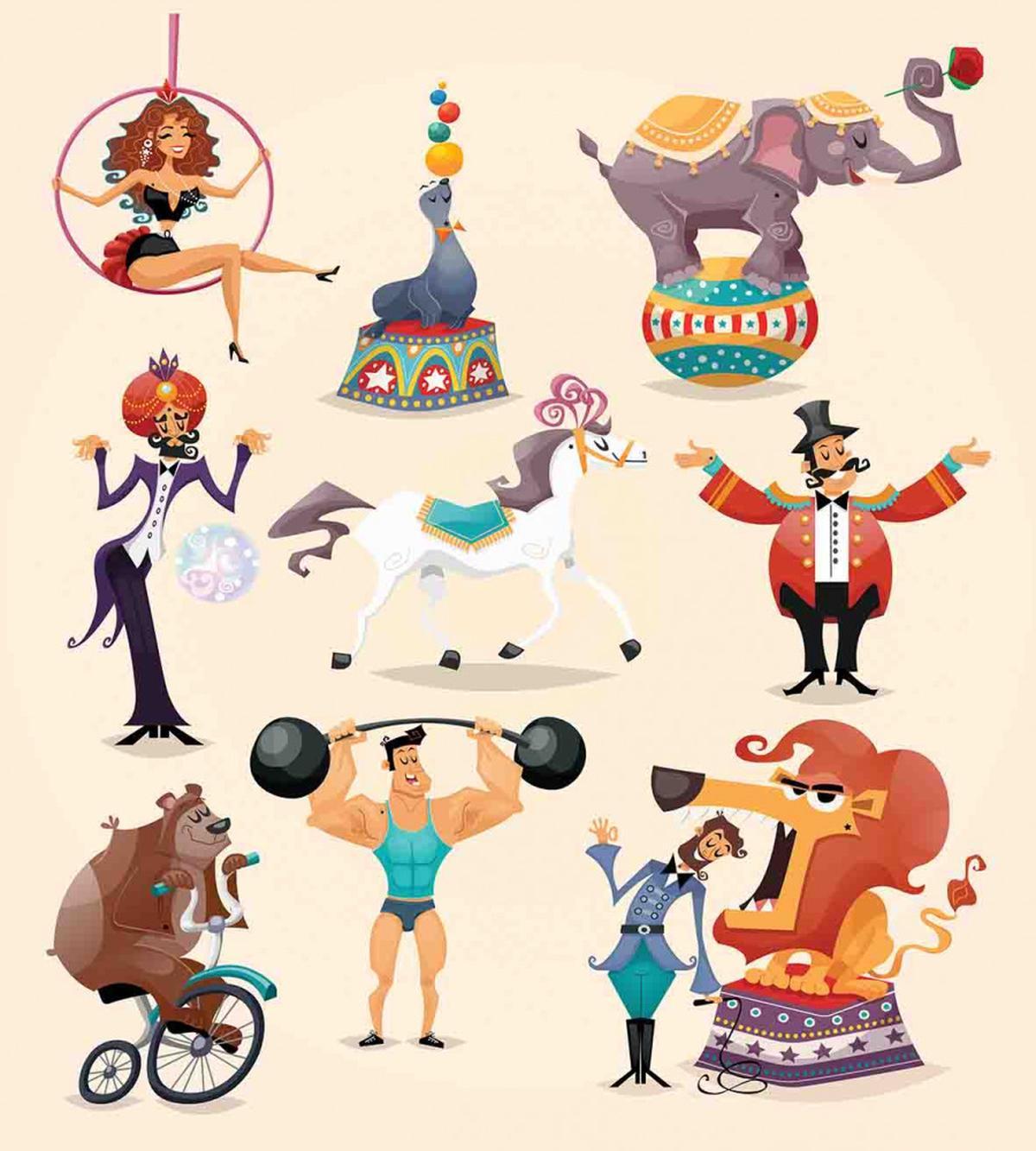 Circus Fun Athlete Horse — Pattern