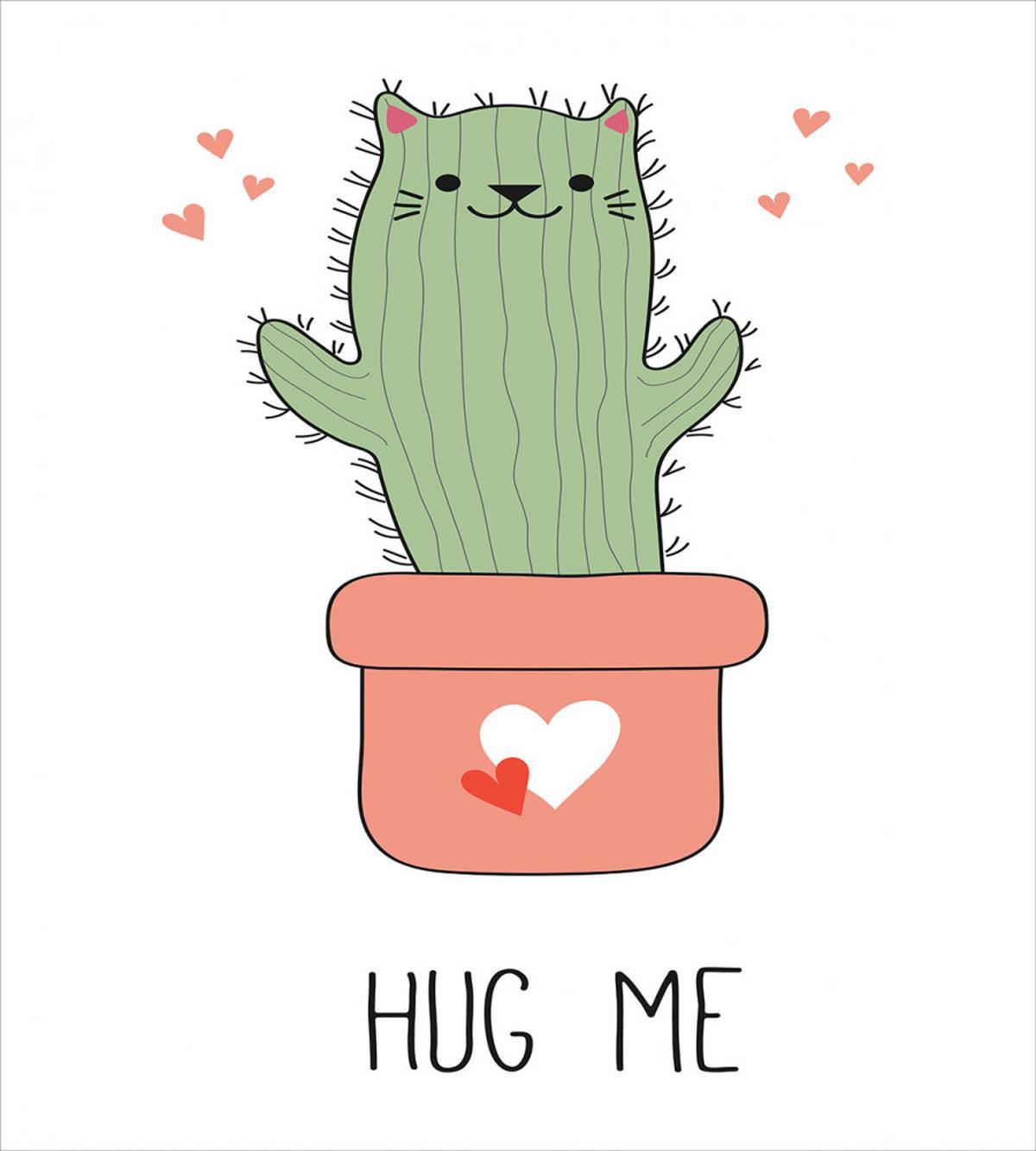 Funny Cactus Shape as Cat — Pattern