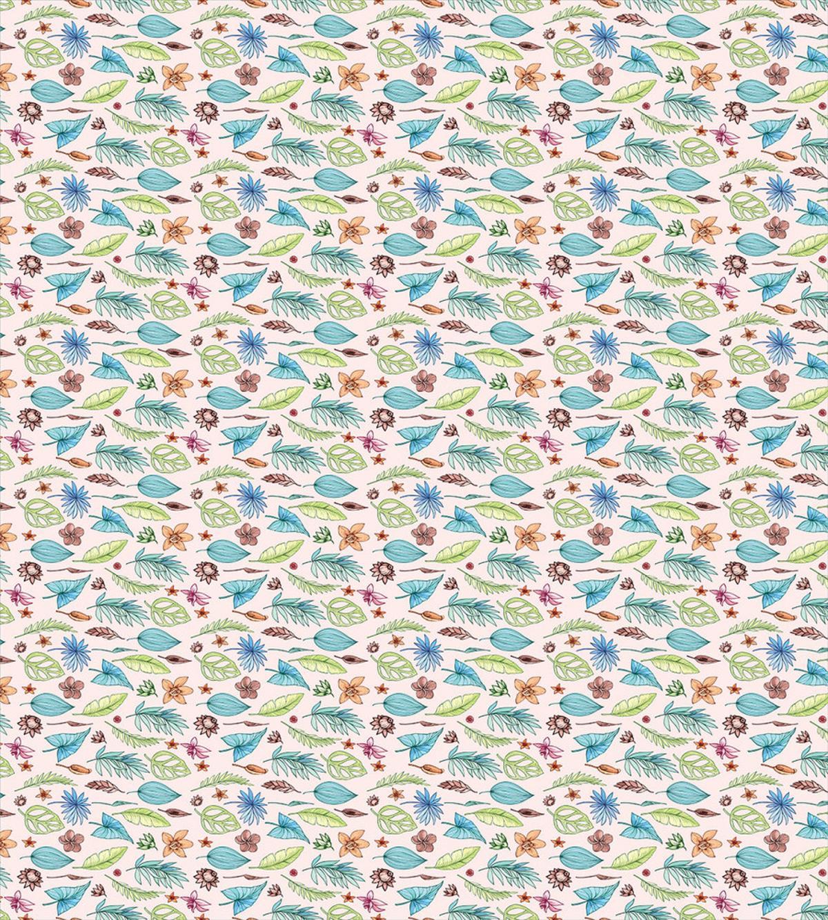 Foliage on Pastel Pink — Pattern
