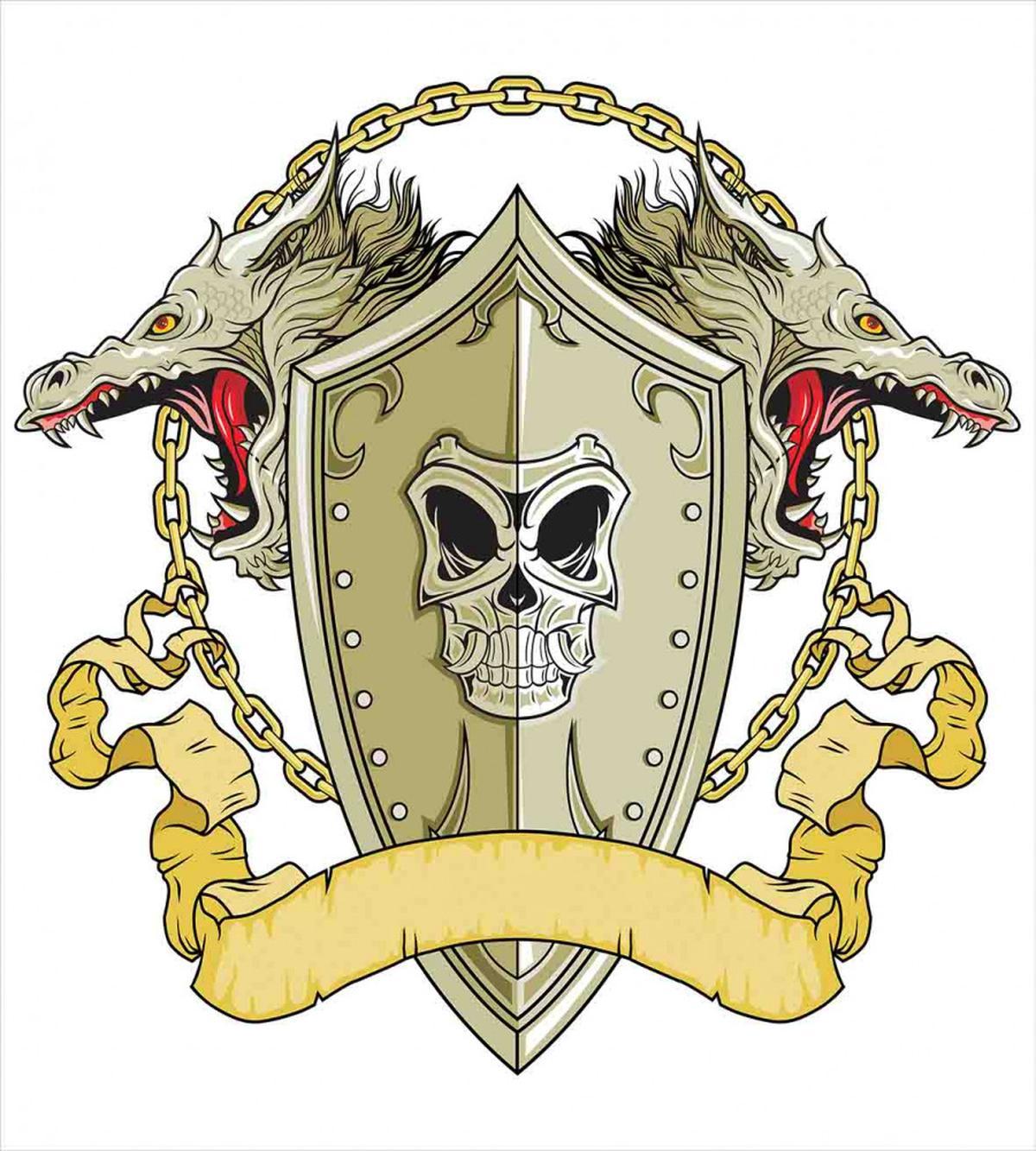Shield Dragon Medieval — Pattern