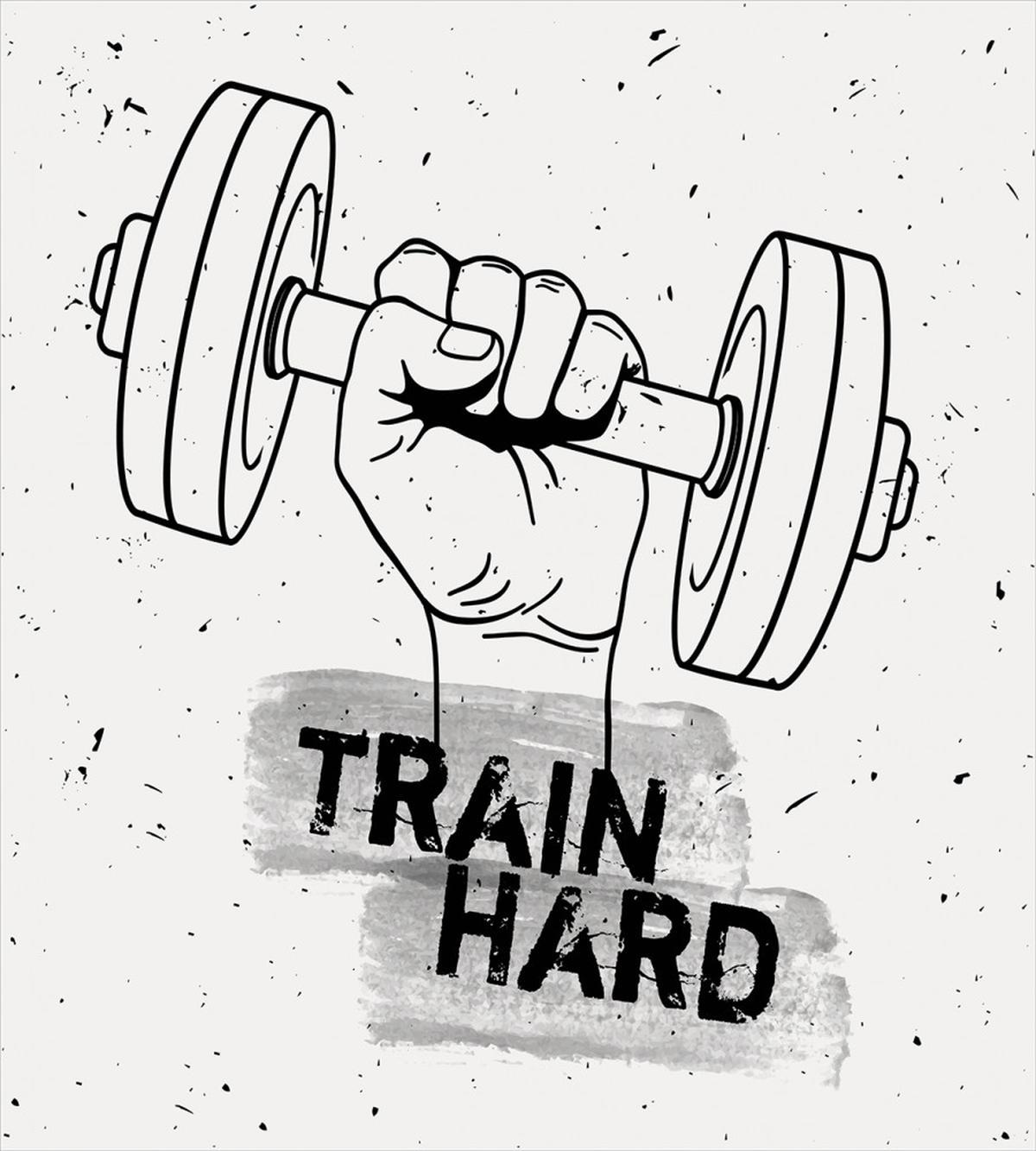 Dumbbell Hand Sketch — Pattern