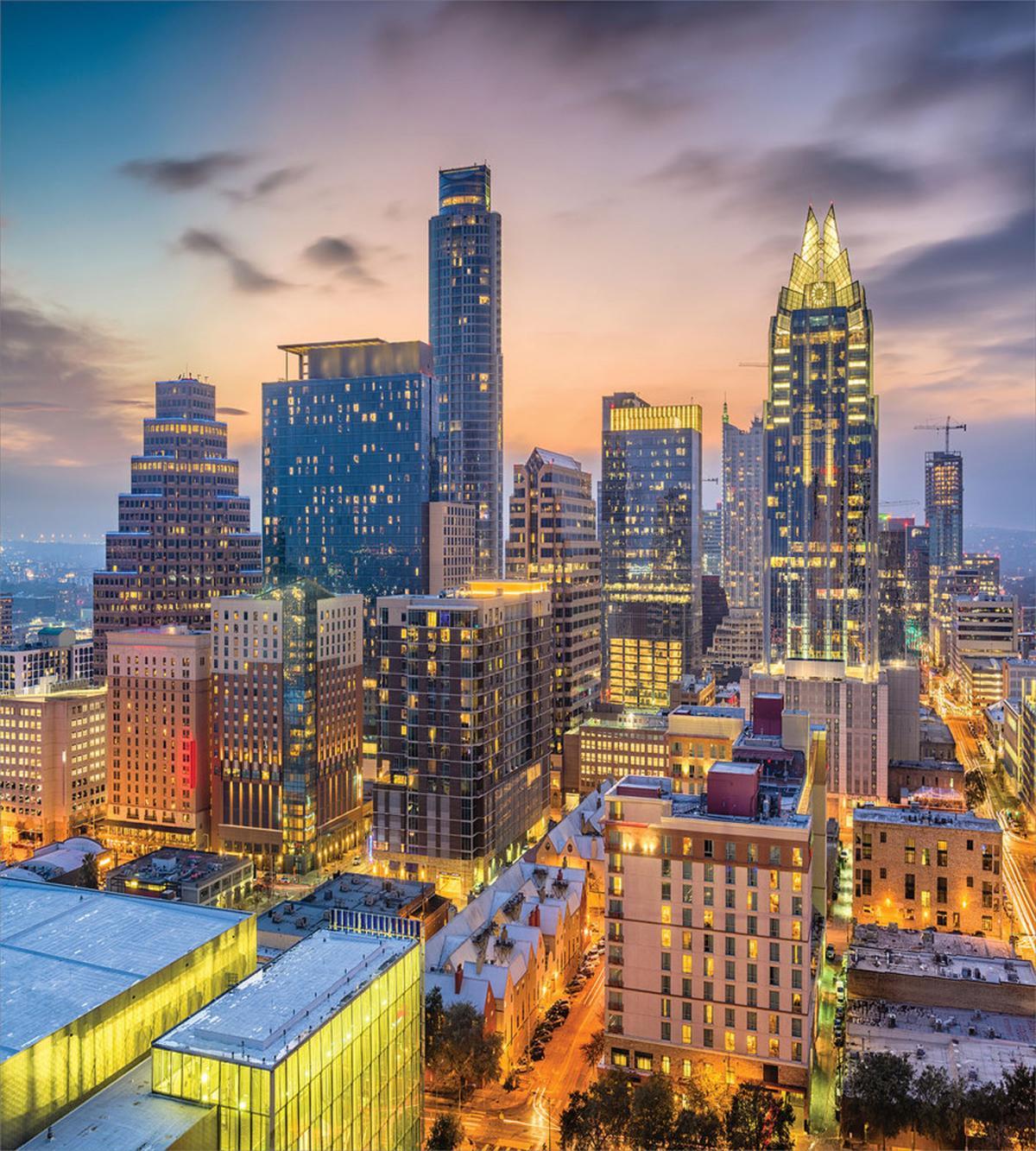Urban Outdoor Scene at Dusk — Pattern
