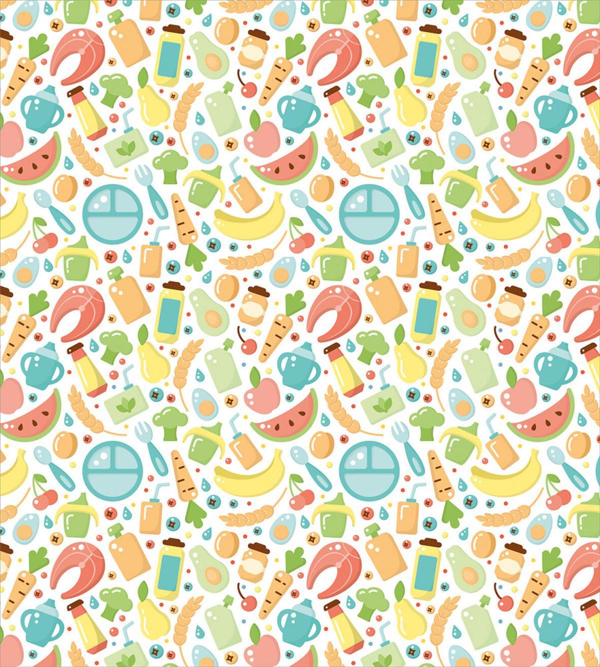 Baby Food Banana Watermelon — Pattern