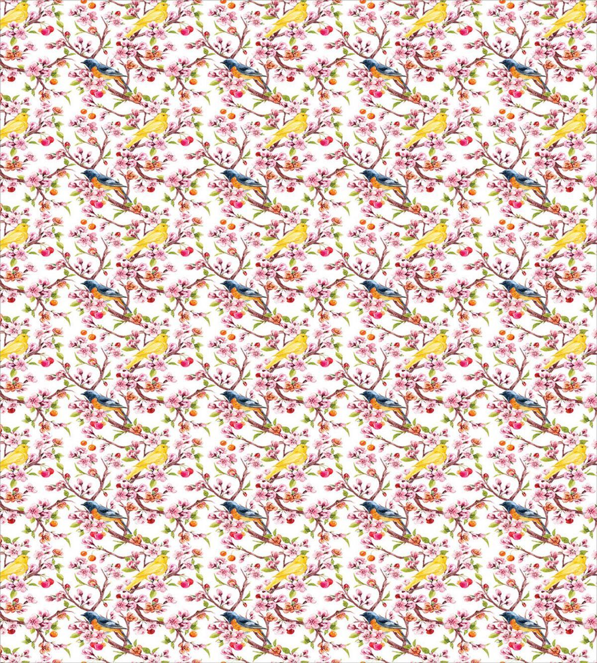 Sakura Branches and Birds — Pattern