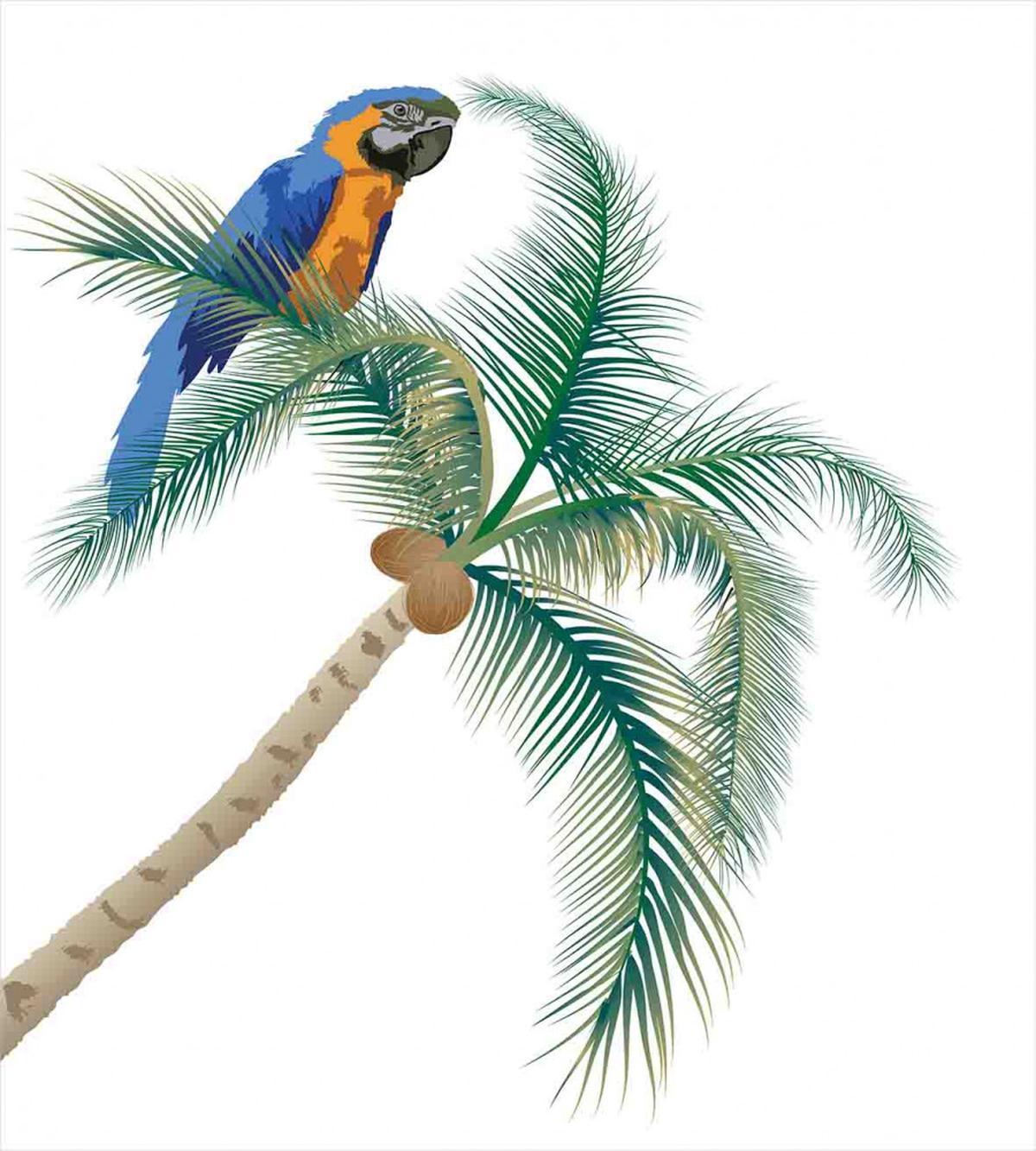 Parrot Coconut Palms — Pattern