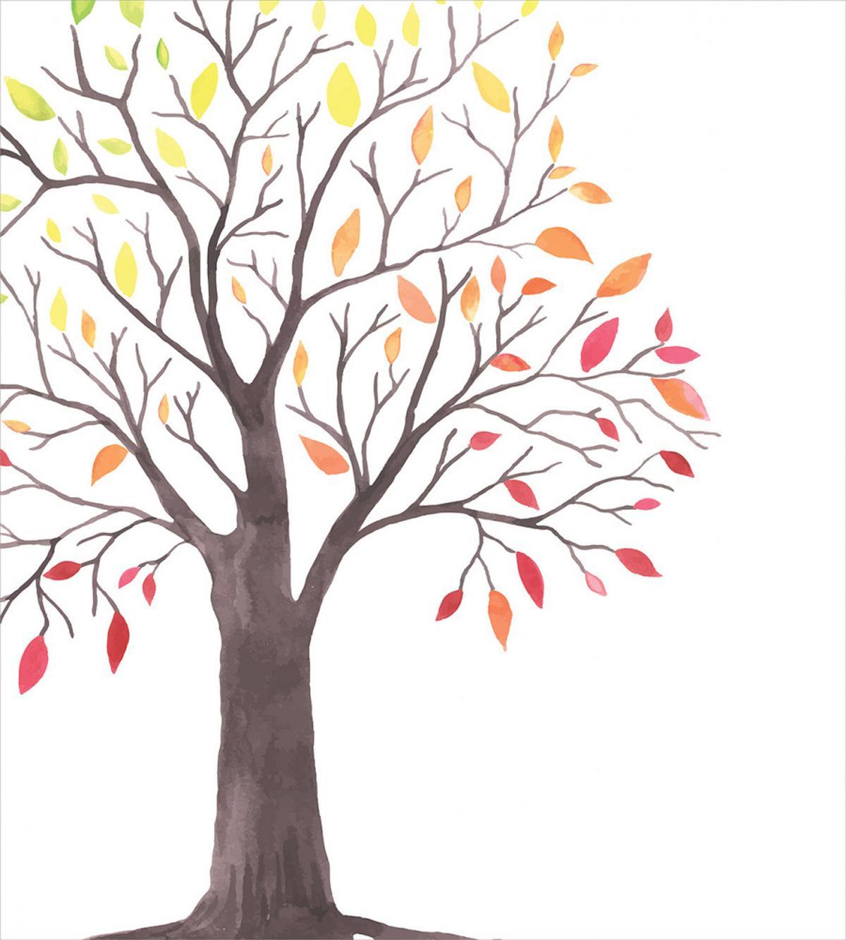 Forest Trees with Leaves — Pattern
