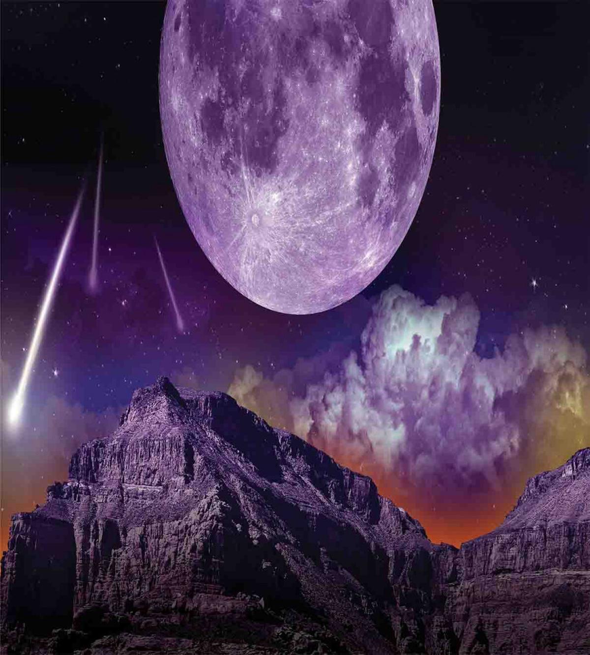 Moon and Asteroids — Pattern