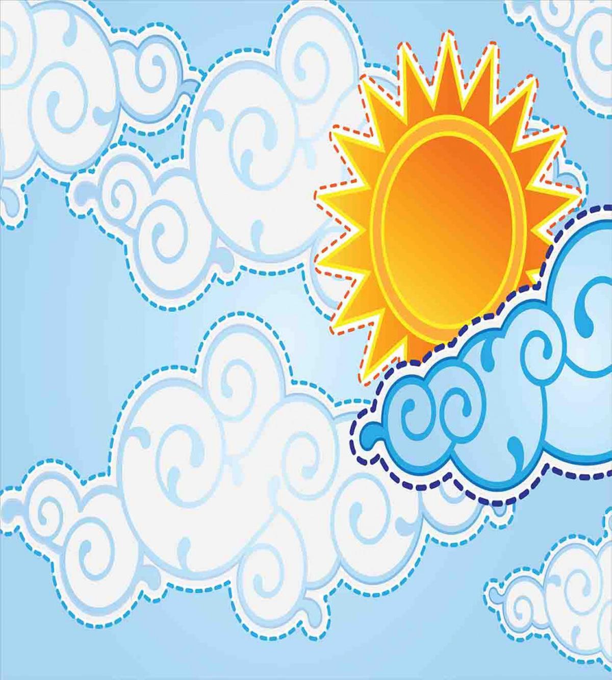 Cartoon Summer Swirls — Pattern