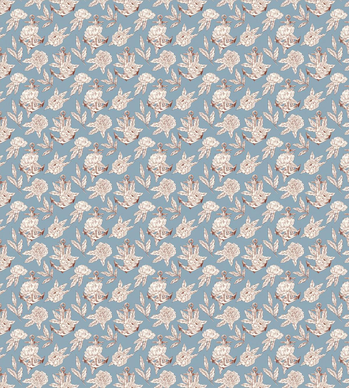 Vintage Peonies and Anchors — Pattern