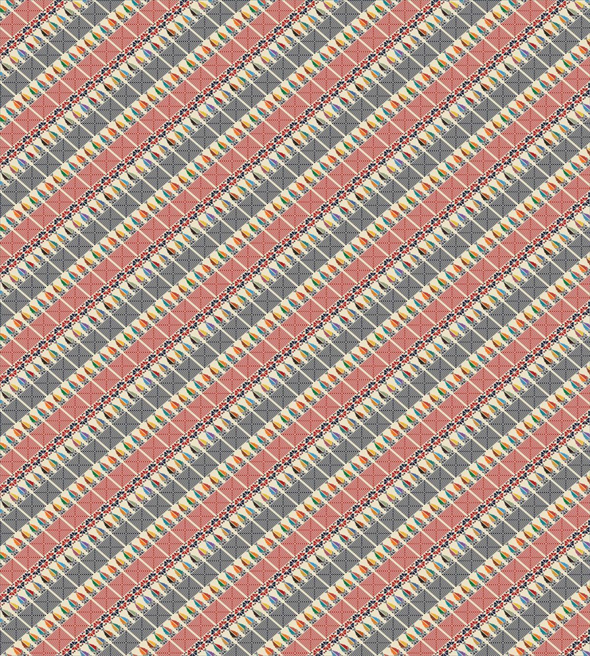 Folkloric Ornate Diagonal — Pattern